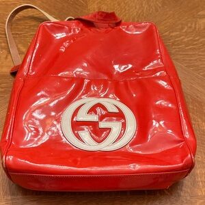 Gucci Red Backpack with Logo